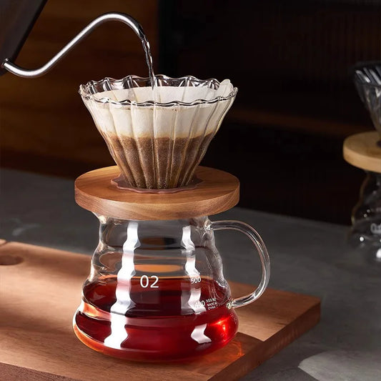 Élégante carafe à café en verre borosilicate 500/600 ml